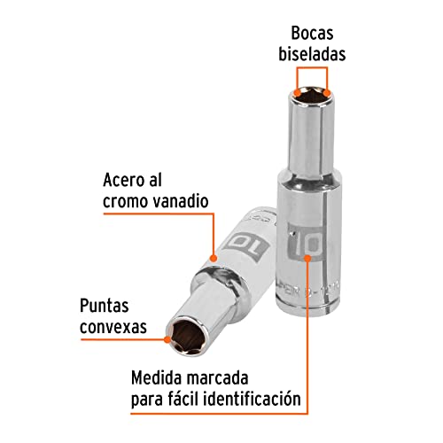CUBO LARGO CUADRO 1/2" HEXAGONAL DE 10 MM. TRUPER