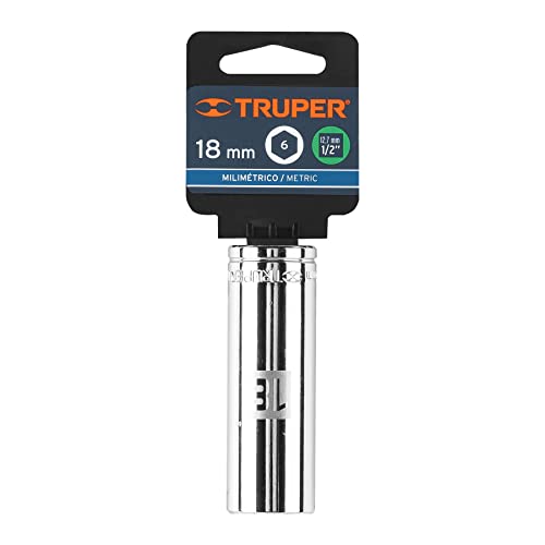 CUBO LARGO CUADRO 1/2" HEXAGONAL DE 18 MM. TRUPER