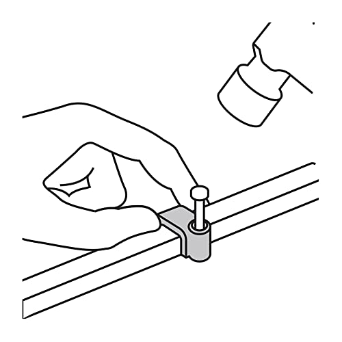 BOLSA CON 20 GRAPAS CUADRADAS BLANCAS DE 6 X 9.5 MM PARA CABLE