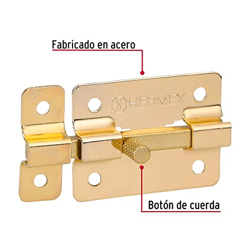  Pasador de barra plana 2" acabado latón