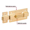 Pasador de barra plana 3" acabado latón, HERMEX.