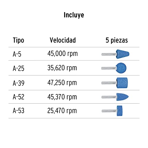 Juego de 5 piedras montadas zanco 1/4'' de alto rendimiento 