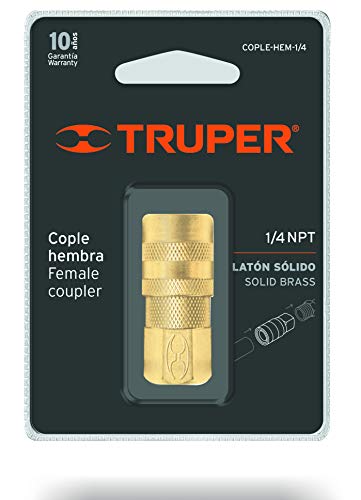 ACOPLE DE LATON CUERDA 1/4 NPT HEMBRA TRUPER