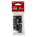 Pasador de barril 3" de acero acabado negro, HERMEX