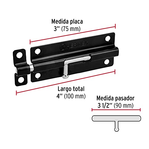 Black Steel Pin, 4 ', Hermex Basic