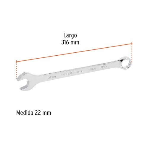 LLAVE MIXTA EXTRALARGA 22 MM. X 316 MM. DE LARGO EXPERT.