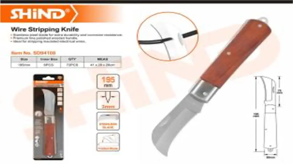 CUCHILLO PELACABLES SHIND