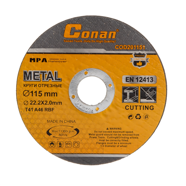 DISCO DE CORTE PARA METAL CONAN 7 X 1/16 X 7/8 PULG
