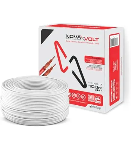 ROLLO CABLE BIMETAL CCA CAL.12 BCO NOVAVOLT