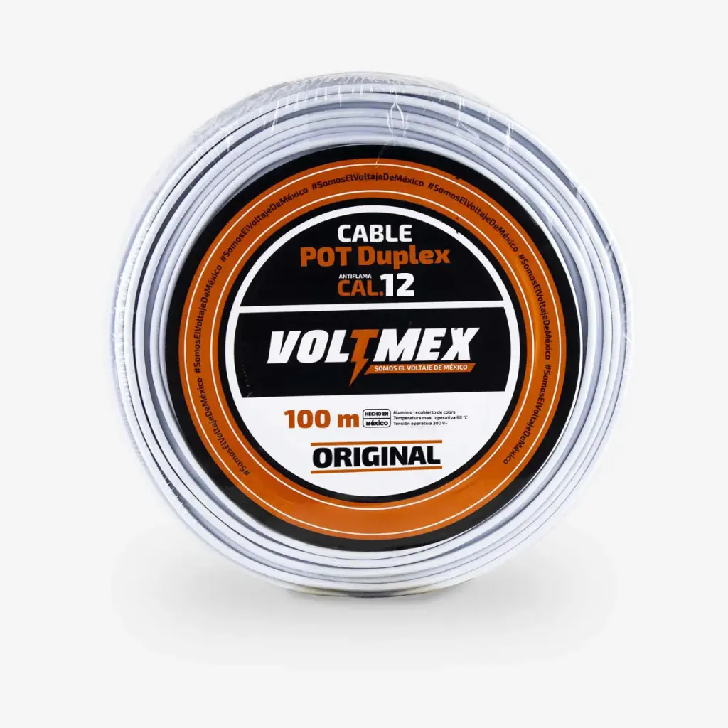 CABLE POT 12 BLANCO VOLTMEX
