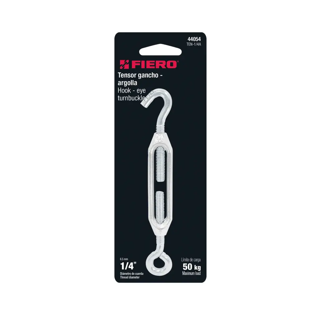 tensor zinc 1/4'' gancho argolla fiero 