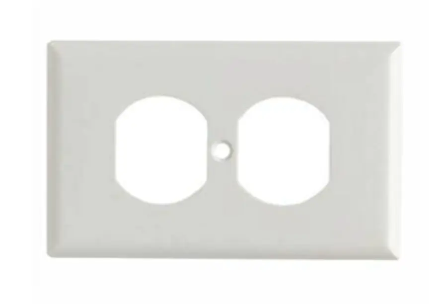 PLACA DOBLE DE BAQUELITA BLANCO EAGLE 