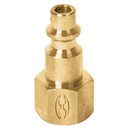 Conector rápido, tipo M, niquelado, cuerda 1/4 NPT, hembra 