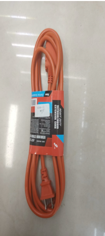 EXTENSION ELECTRICA 24 PIES (8 MTS) CALIBRE 2X18 AWG