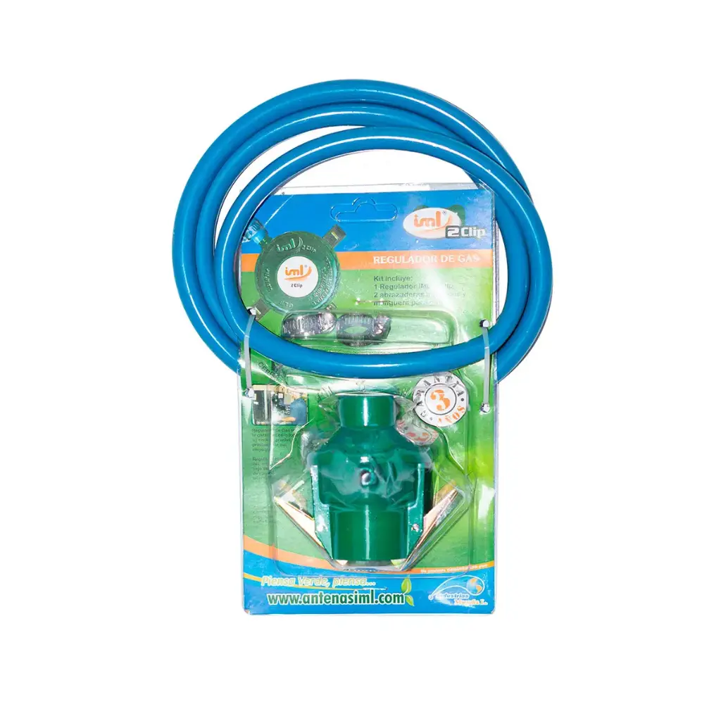 REGULADOR DE GAS QC GRESAL VERDE 2 CLIPS