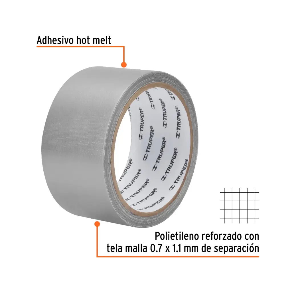 Cinta de 10 m para ducto, espesor 0.19 mm, temp. máx. 60°C