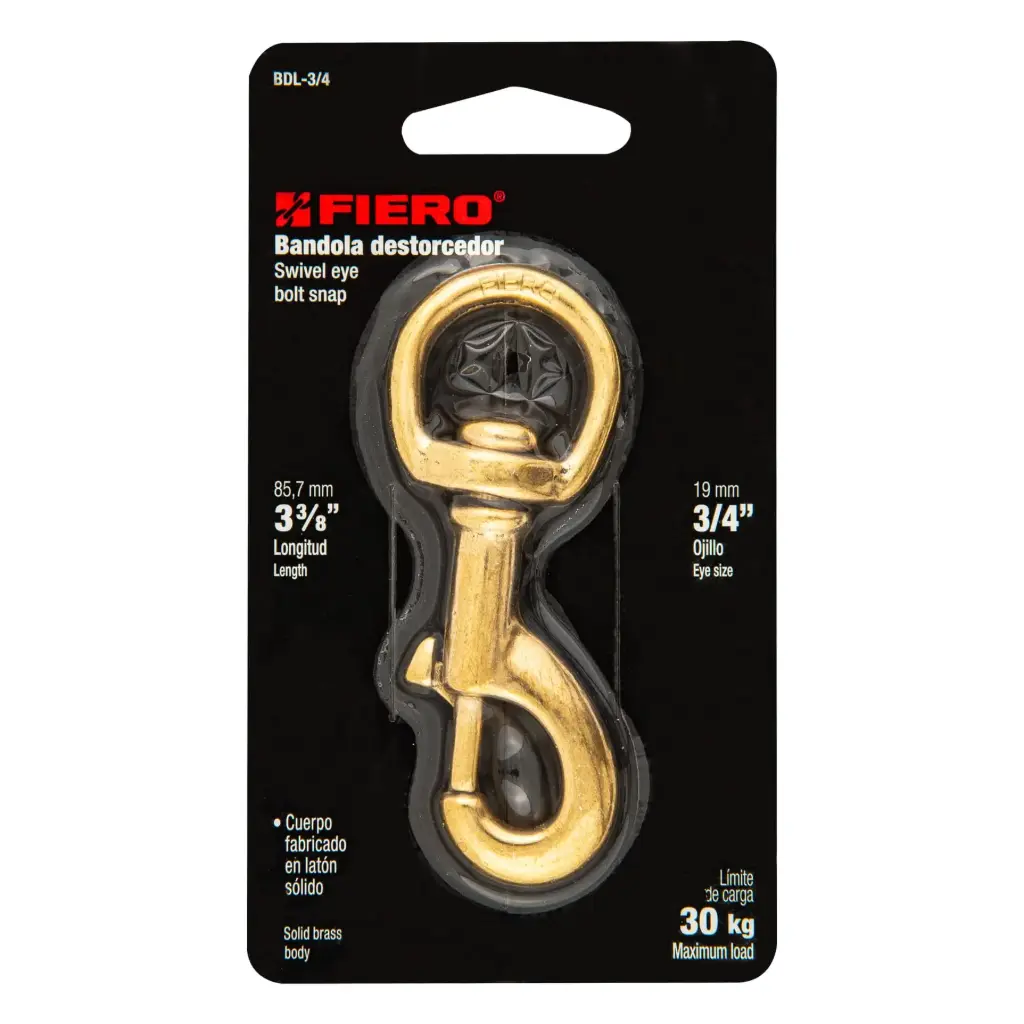 BANDOLA DESTORCEDORA DE LATON 3/4" FIERO BDL-3/4