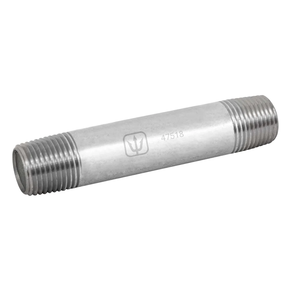 NIPLE DE ACERO GALVANIZADO 1/2" X 4", FOSET GALVAFLOW