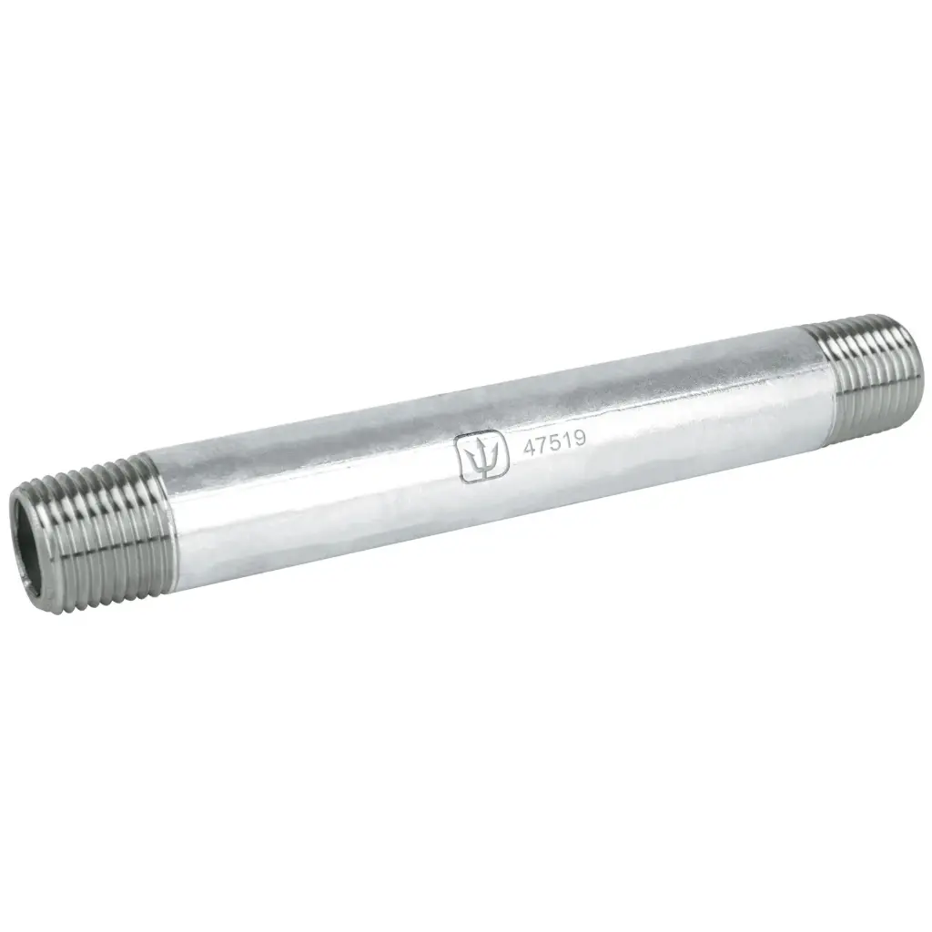 NIPLE DE ACERO GALVANIZADO 1/2" X 6", FOSET GALVAFLOW