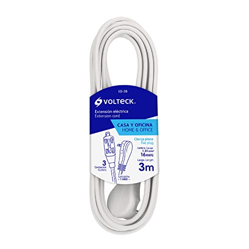 EXTENSION ELECTRICA DOMESTICA 3 M BLANCA