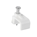 BOLSA CON 20 GRAPAS CUADRADAS BLANCAS DE 6 X 9.5 MM PARA CABLE