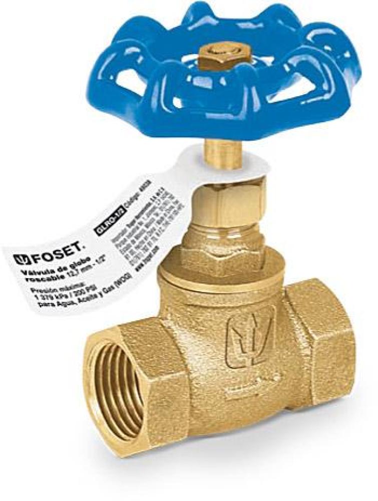 VALVULA DE GLOBO DE LATON ROSCABLE DE 3/4" FOSET