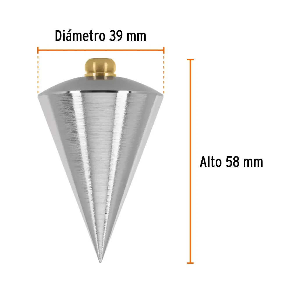 Plomada de acero. 8 oz. truper 