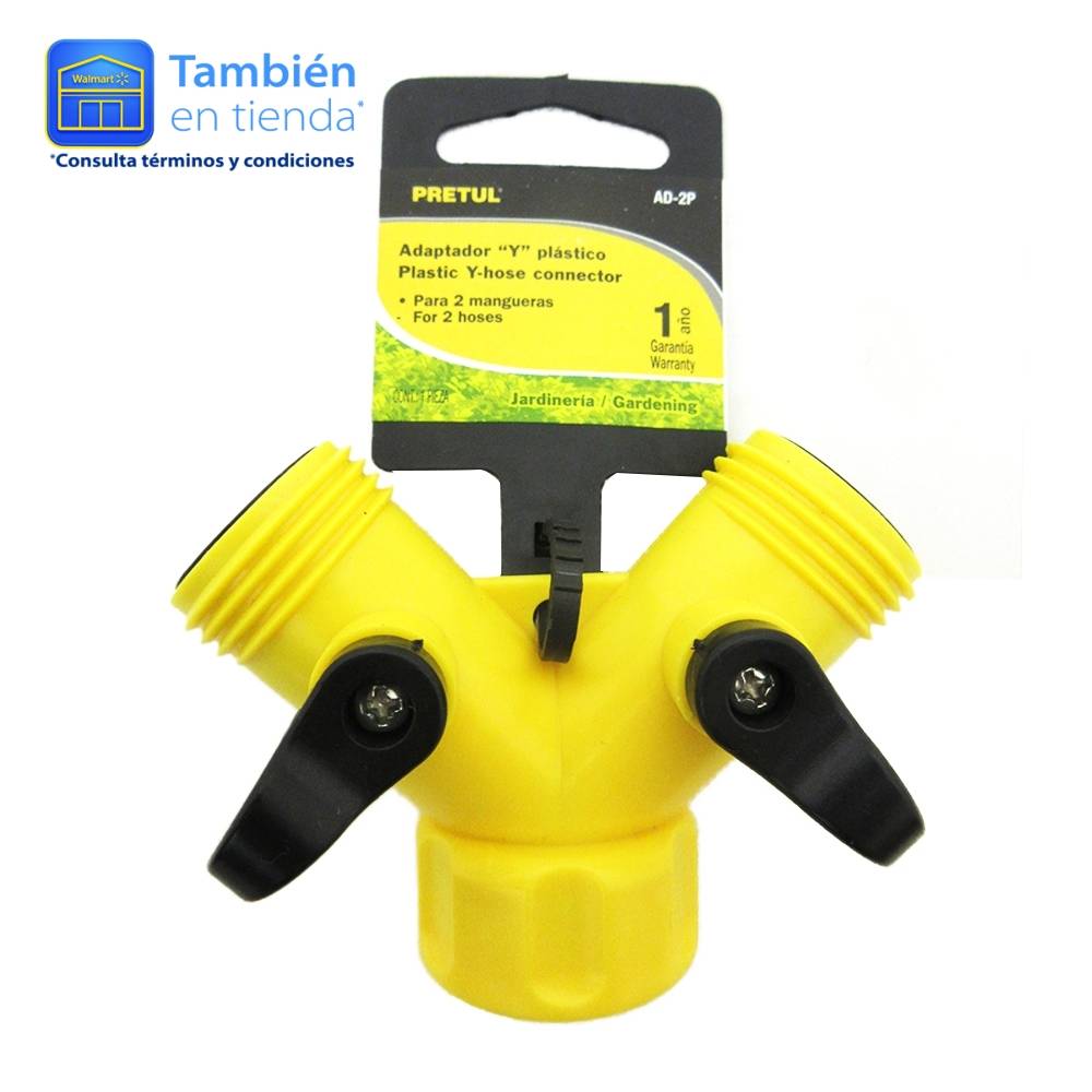Conector "Y" 3/4" Plastico para Manguera Pretul 
