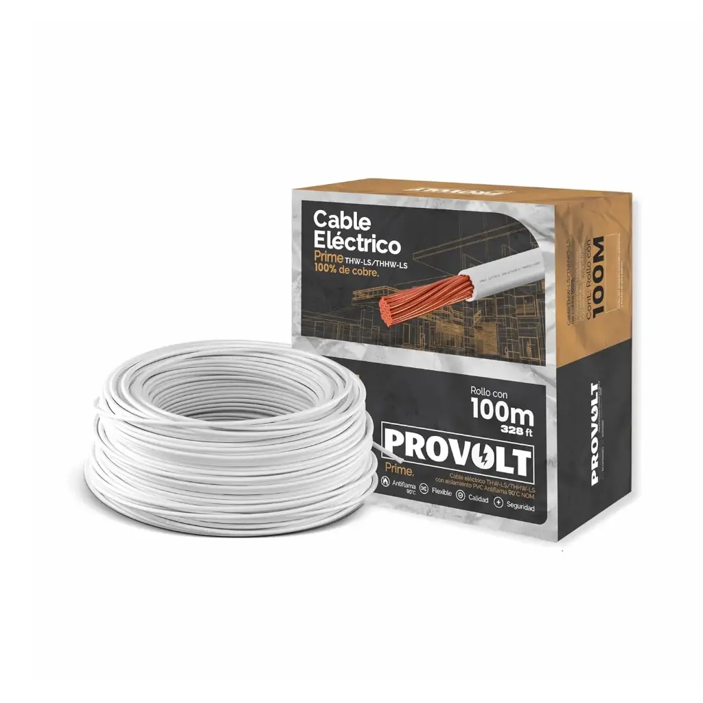CABLE THW COBRE CAL 14 BLANCO 