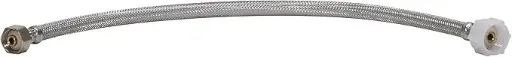 [B4T20] Conector de inodoro trenzado de acero inoxidable - 1/2 F.I.P. Rosca x 7/8 hembra Ballcock rosca, 20 pulgadas de longitud