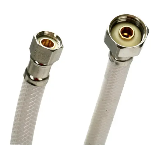 [B1FV16] TUBO ABASTO NYLON PARA LAVAMANOS 3/8 X 1/2 X 16 PLG