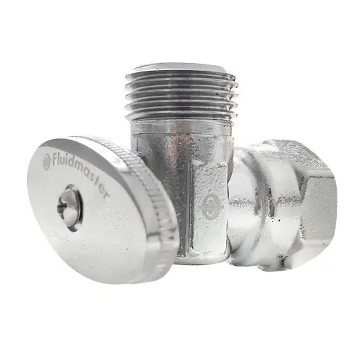 [7121M-039-P20] Llave de control angular de latón cromado 1/4 de vuelta 1/2” FNPT 1/2”