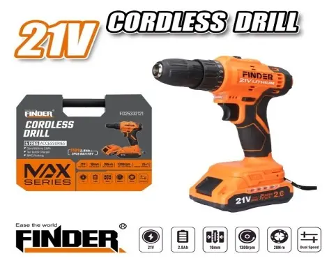 [FD25332121] Taladro inalambrico 110V-21V (2 baterías y 1 cargador)