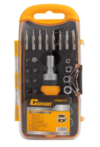 [COBX213] Juego de herramientas de dados y puntas 30 piezas