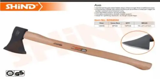 [94604] Hacha con mango de madera de 1250 g