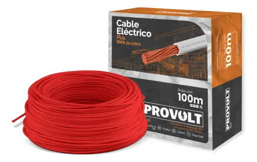 [303085803] CABLE THW COBRE CAL 8 ROJO PROVOLT