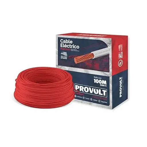 [303082204]  CABLE THW NO.12 CCA UL ROJO PROVOLT PREMIUM