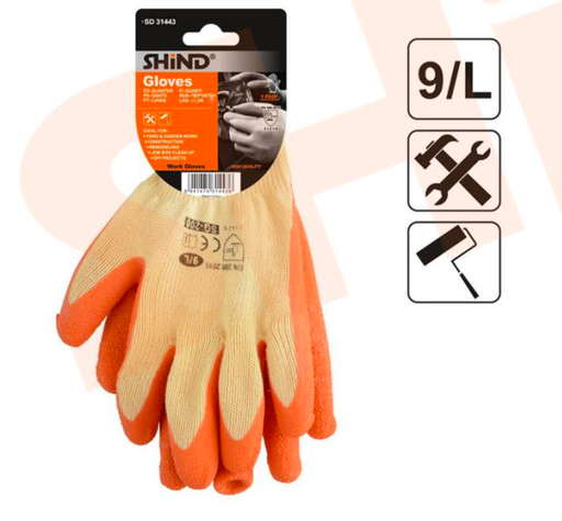 [H000123] GUANTES ANTIDESLIZANTES SHIND AMARILLO/NARANJA TALLA L