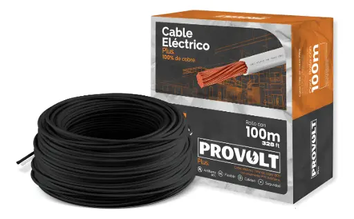 [303085802] Cable THW Cu Calibre 8 negro x metro