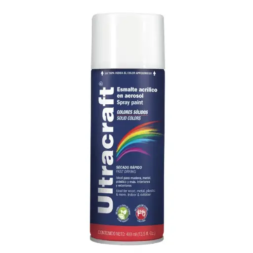 [40022] Pintura en aerosol blanco brillante Ultracraft 
