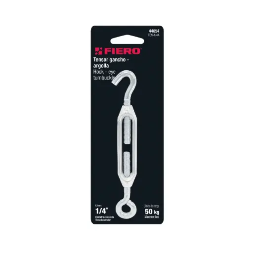 [44054] tensor zinc 1/4'' gancho argolla fiero 