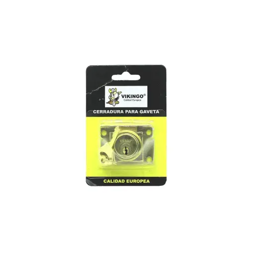 [IN000475] AT-156 CERRADURA P/GAVETA DORADA 8/VK503
