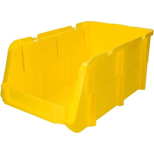 [H000067] CAJA ORGANIZADORA DE PLASTICO FRONTAL AMARILLO