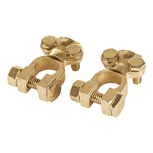 [23042] Blíster 2 terminales p/batería, latón poste superior, Pretul