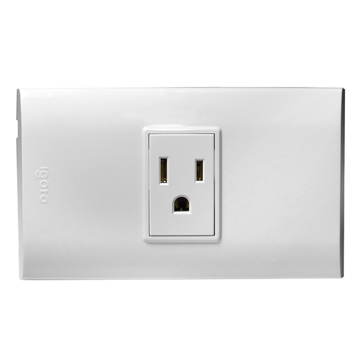[H000201] TOMA CORRIENTE SENCILLA 15 A 120 VAC BLANCO
