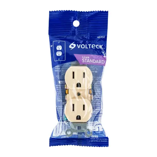 [46102] TOMA DOBLE POLARIZADA LINEA STANDARD VOLTECK CODO-S