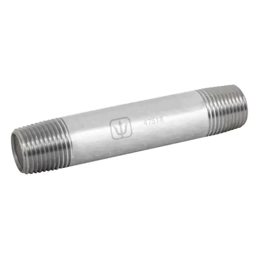 [47518] NIPLE DE ACERO GALVANIZADO 1/2" X 4", FOSET GALVAFLOW