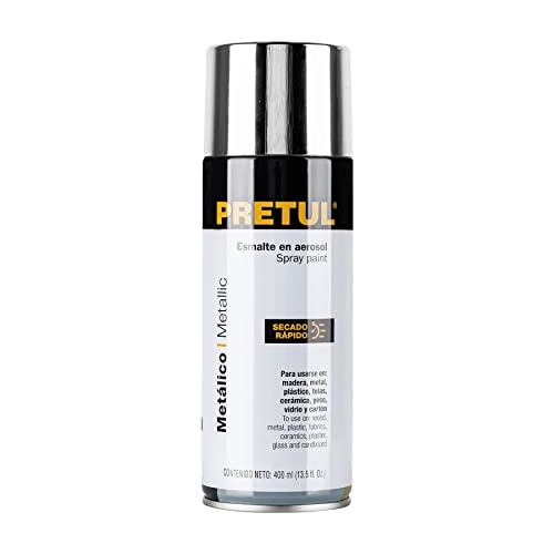 [27177] PINTURA EN AEROSOL, METALICA, CROMO PRETUL
