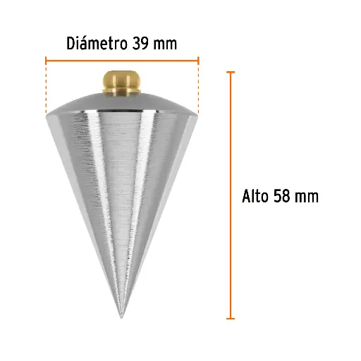 [11848] Plomada de acero. 8 oz. truper 