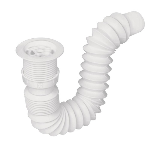 [49370] Cespol Fregadero Flexible 1-1/2" Pvc Foset 49370 Foset Ce-233